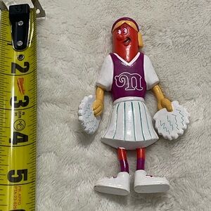 Vintage collectible Nathan’s Hot dog bendable toy Cheerleader Figurine Rare